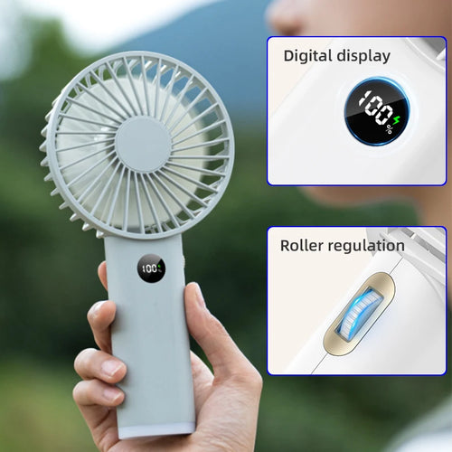  Portable Handheld High-Speed Fan with LED Display cashymart
