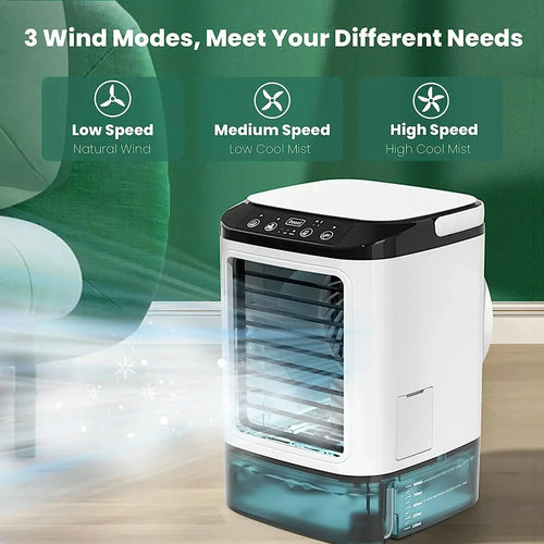  Portable Ultrasonic Air Cooler Fan with Night Light cashymart