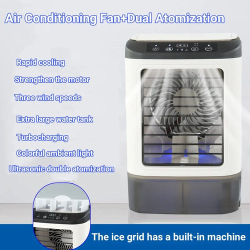 Portable Ultrasonic Air Cooler Fan with Night Light cashymart