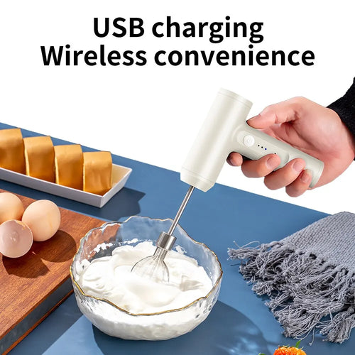  Portable Wireless Electric Food Mixer 3 Speeds cashymart