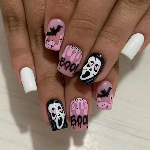  Pumpkin & Ghost Press-On Nails cashymart