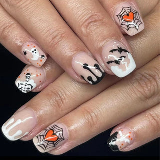  Pumpkin & Ghost Press-On Nails cashymart