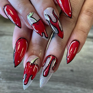  Punk Snake Stiletto Nail Art Set cashymart