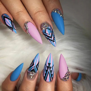  Punk Snake Stiletto Nail Art Set cashymart