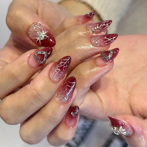  Punk Spider Skull Press-On Nails cashymart