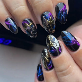  Purple Almond Press-On Nails cashymart