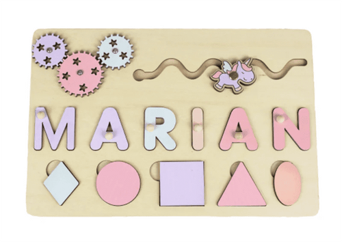  Puzzle Board Wooden Names cashymart