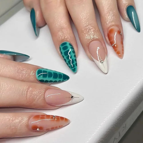 Qsezeny Glam Butterfly Press-On Nails cashymart