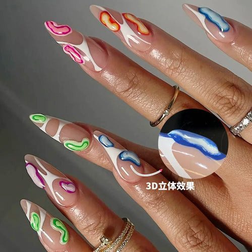  Qsezeny Glam Butterfly Press-On Nails cashymart