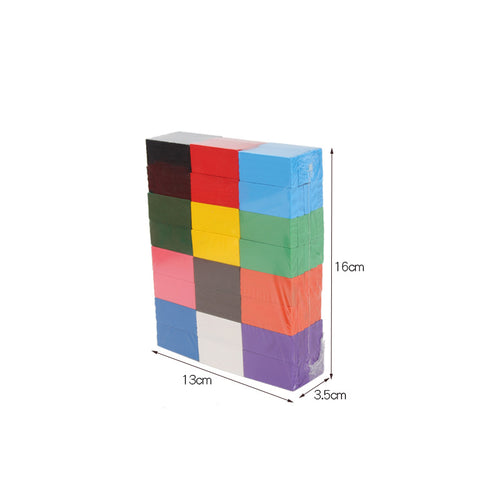  Rainbow Domino Building Set with 12 Bright Colors cashymart