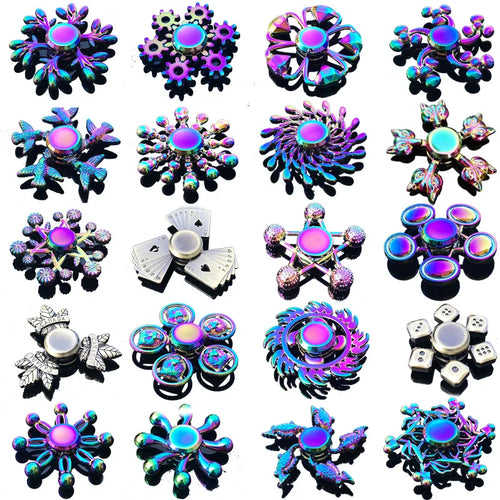  Rainbow Fidget Metal Spinner High Speed Stress Relief cashymart