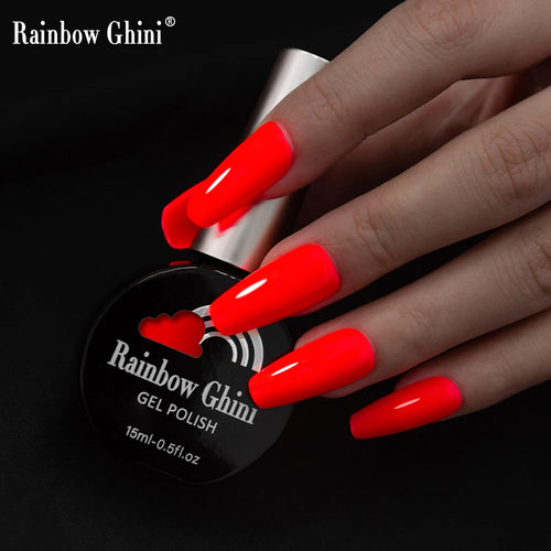 Rainbow Ghini 15ml Neon Gel Nail Polish cashymart