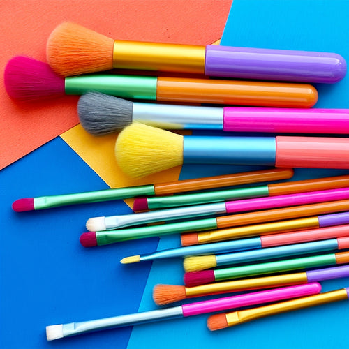  Rainbow Makeup Brush Set cashymart