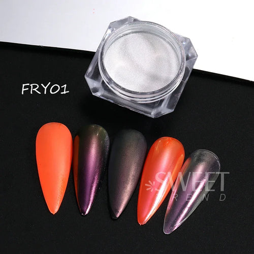  Rainbow Mirror Nails Glitter Powder Set cashymart