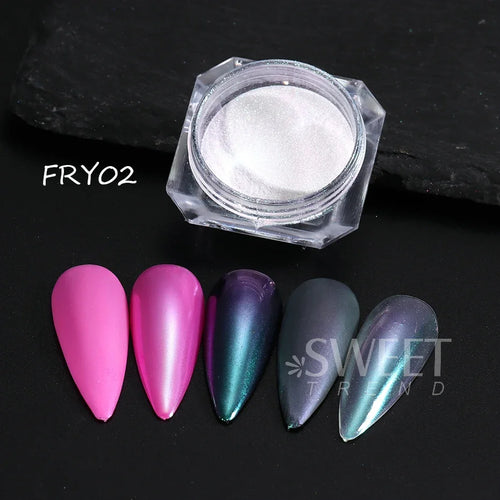  Rainbow Mirror Nails Glitter Powder Set cashymart