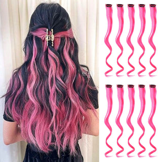  Rainbow Synthetic Hair Extensions Clip In cashymart
