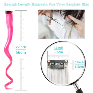  Rainbow Synthetic Hair Extensions Clip In cashymart