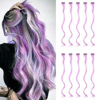  Rainbow Synthetic Hair Extensions Clip In cashymart