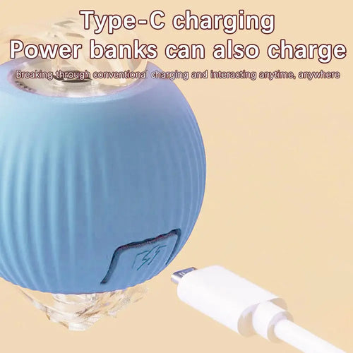  Rechargeable Smart Cat Toy Ball cashymart