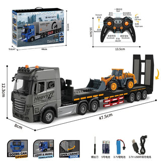  Remote-Controlled Double-Decker Truck with Music & Opening Doors cashymart