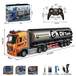  Remote-Controlled Double-Decker Truck with Music & Opening Doors cashymart