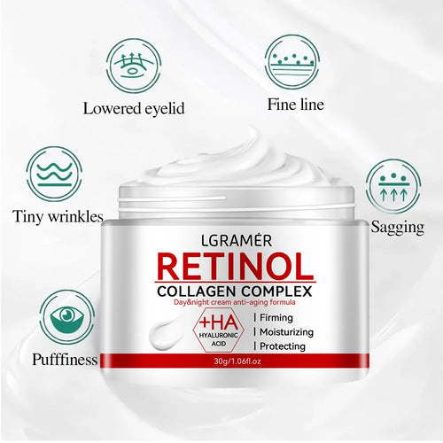  Retinol Collagen Face Cream 30g/60g Anti-Aging Moisturizer cashymart