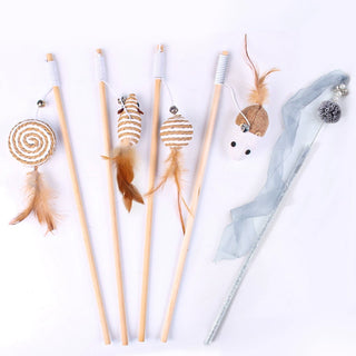  Retractable Cat Toy with Bell cashymart