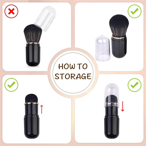 Retractable Kabuki Brush for Travel cashymart