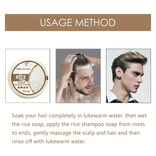  Rice Shampoo Bar for Hair Growth and Moisturizing cashymart