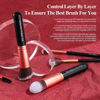  Rose Gold Makeup Brushes with Case cashymart
