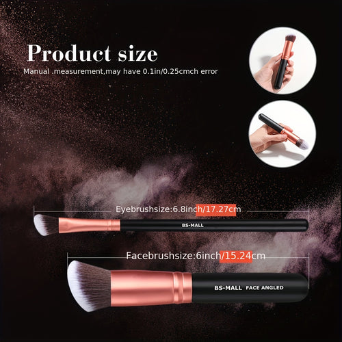  Rose Gold Makeup Brushes with Case cashymart