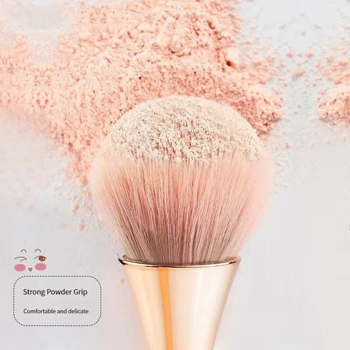  Rose Golden Fan Makeup Brush Set cashymart