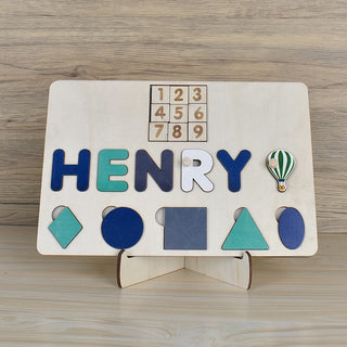  Wooden Baby Name Puzzle Board cashymart