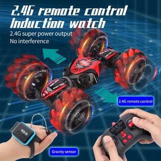  ZWN 1:12 4WD Gesture-Controlled Stunt RC Car with Music & Lights cashymart