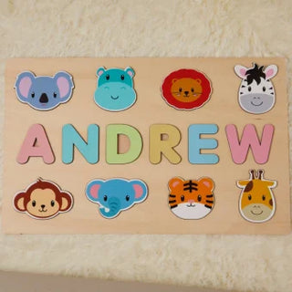  Wooden Baby Name Puzzle Board cashymart