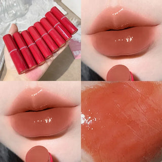  Water Mirror Solid Lip Gloss Lipstick Long Lasting Moisturizing Nude Lip Tint cashymart