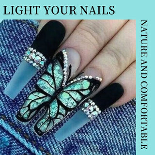  Broken Diamond Green Butterfly T-shaped Nail Art Kit cashymart