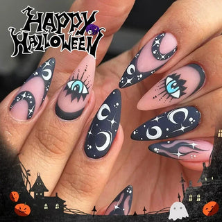  Ghostly Glam 24-Pc Press-On Nails Set cashymart