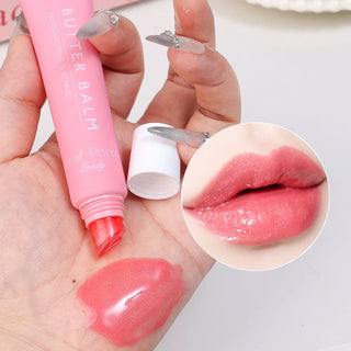  Pink Moisturizing Lip Gloss Soft Tube Plumping Nude Balm cashymart