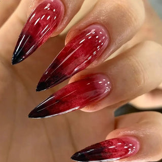  Vampy Red Gradient Nail Set cashymart