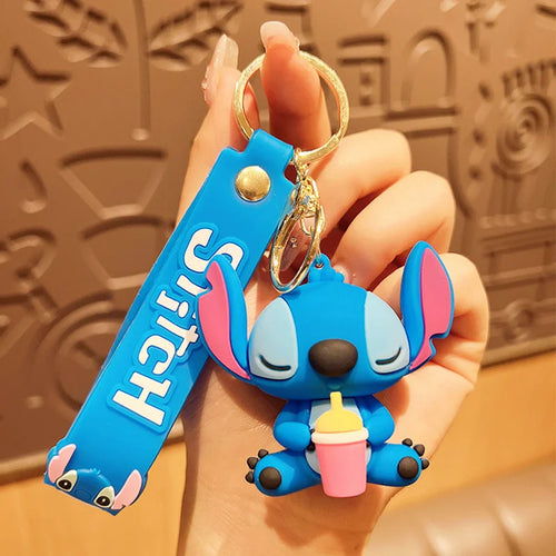 Anime Disney Keychain Mickey Minnie Lilo Stitch