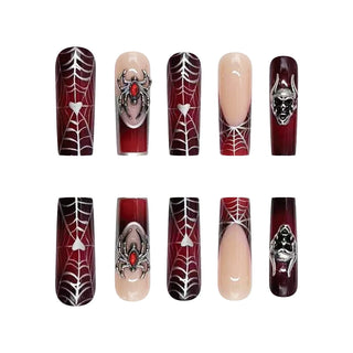  Punk Spider Skull Press-On Nails cashymart