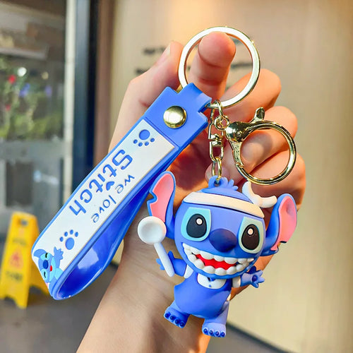 Anime Disney Keychain Mickey Minnie Lilo Stitch