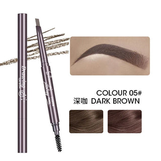  Natural Brown Waterproof Eyebrow Pencil With Brush For Precise Brows cashymart