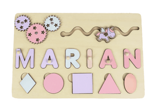  Puzzle Board Wooden Names cashymart