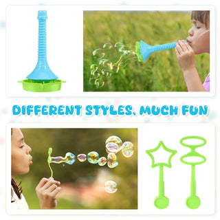  Bubble Blower Trumpet Toy Girl Toys Bubber Blowing Soap Tools Gift Dispenser Blue Gumballs cashymart