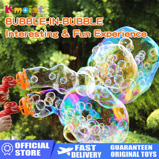  Dinosaur Bubble Gun Toy - 2 In 1 Electric Bubbles For Kids cashymart