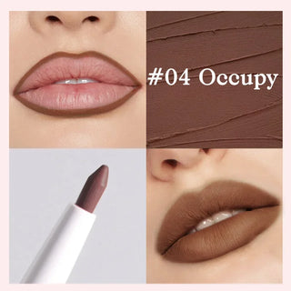  Matte Lipstick Pen Nude Brown Waterproof Lip Liner Pencil cashymart