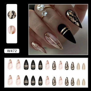  Glamorous Easy Press-On Nail Set cashymart