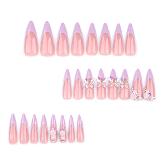  Glamorous Rhinestone Stiletto Press-On Nails cashymart